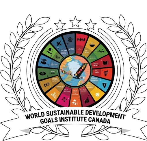 World Sustainable Development Goals Institute WSDGI logo representing the 17 SDGs departments for global sustainability education and development
